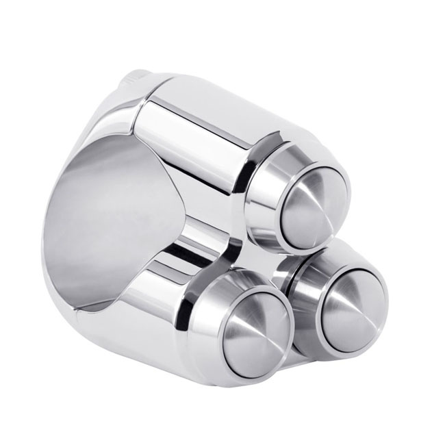 Motone, Micro Switch With 3 Buttons. Chrome Universal