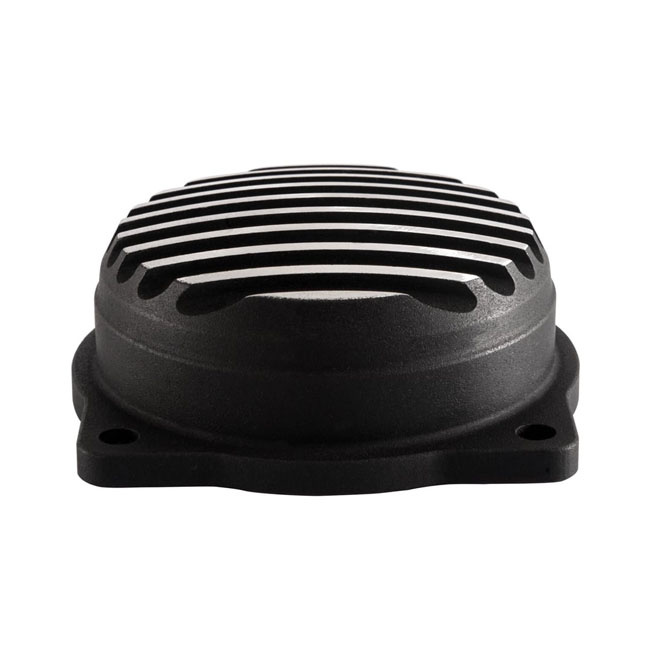 Motone, Cv Carburetor Top Cover. Finned/Rippled. Black 90-06 B.T., 88-