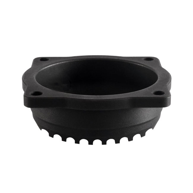 Motone, Cv Carburetor Top Cover. Finned/Rippled. Black 90-06 B.T., 88-