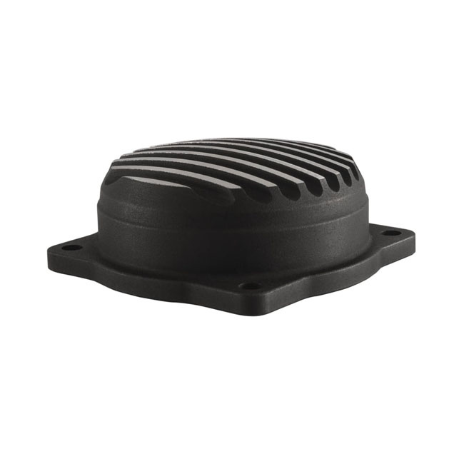 Motone, Cv Carburetor Top Cover. Finned/Rippled. Black 90-06 B.T., 88-