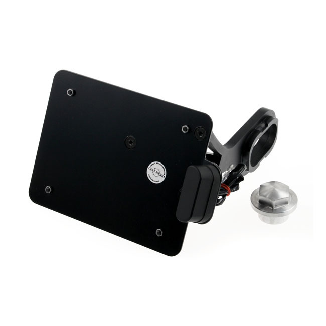 Cult-Werk, Side Mount License Plate Bracket. Switzerland 19-20 Softail