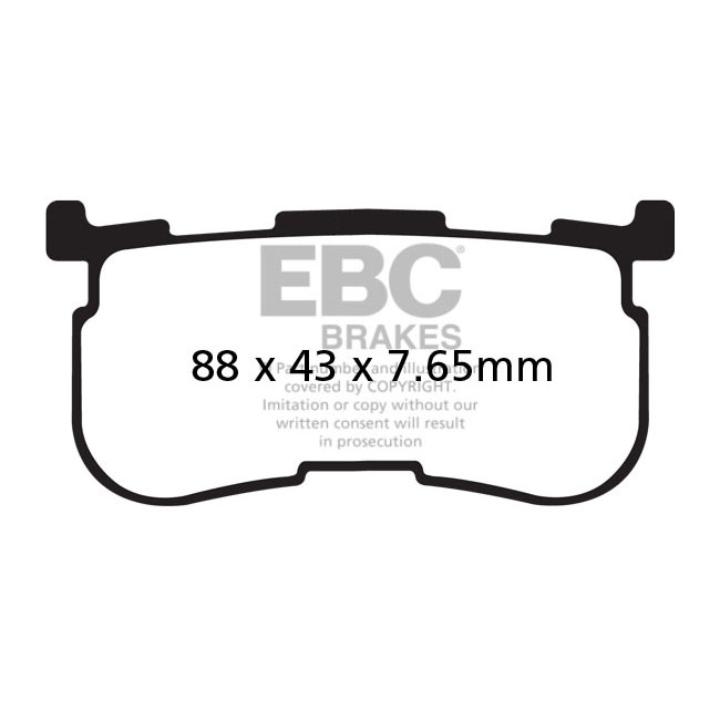 Ebc, Brake Pad Set. Organic Rear: 14-18 Trikes