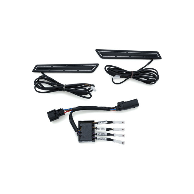 Kuryakyn, Led Saddlebag Hinge Accents. Satin Black 14-23 Touring With