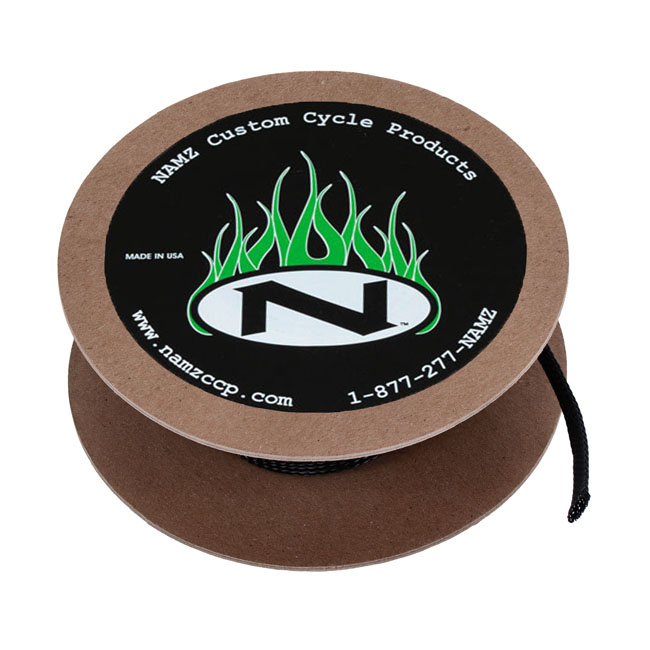 Namz, Braided Flex Sleeving. Black, 3/8