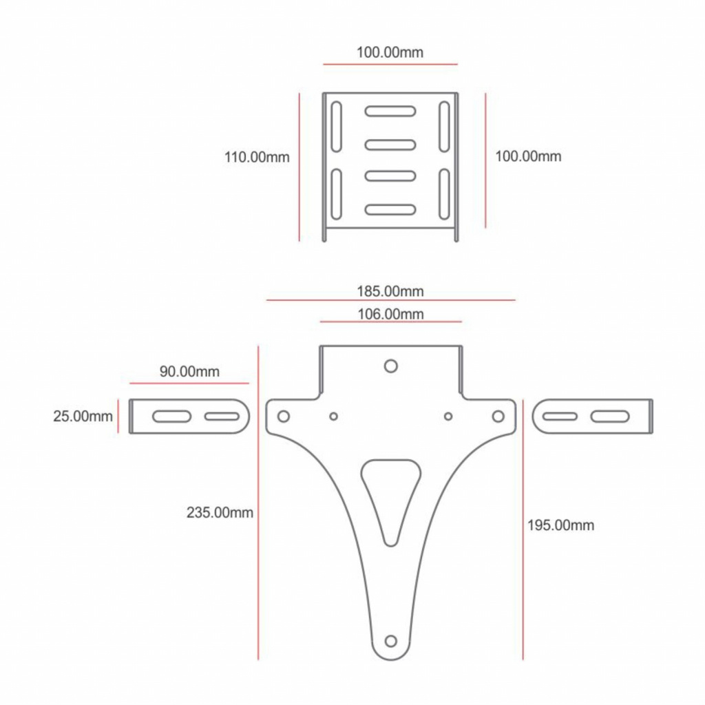 C-Racer, universal license plate holder No1 Universal