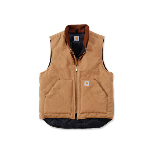 Carhartt Duck Vest Arctic Quilt Lined Carhartt Brown Male Eu Size S