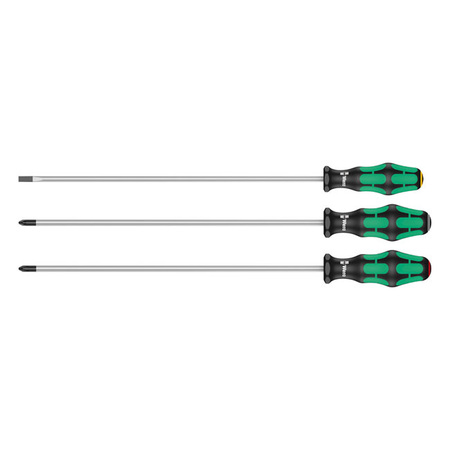 Wera Screwdriver Set 3 Pcs. Kraftform 300 Plus Extra Long Phillips, Po