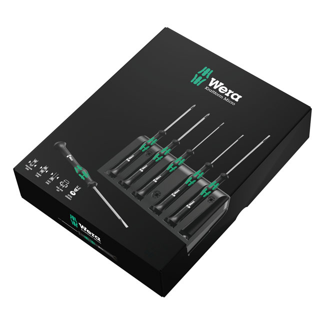 Wera Micro Screwdriver Set 6 Pcs For Electronic Applications Phillips