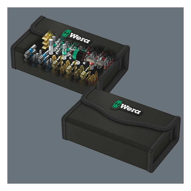 Wera Bit Assortment 60 Pcs. And Rapidiaptor Bit Holder Phillips, Pozid