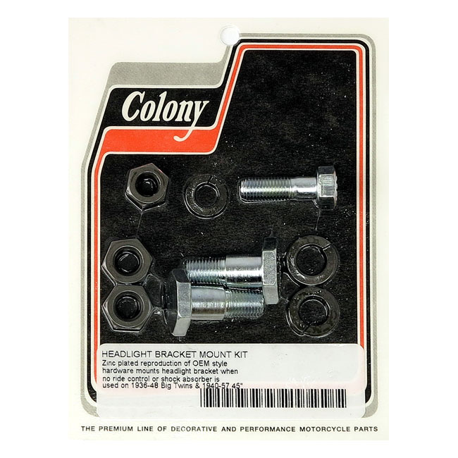 Colony, Headlamp Bracket Mount Kit 36-48 B.T., 40-57 45 Flatheads