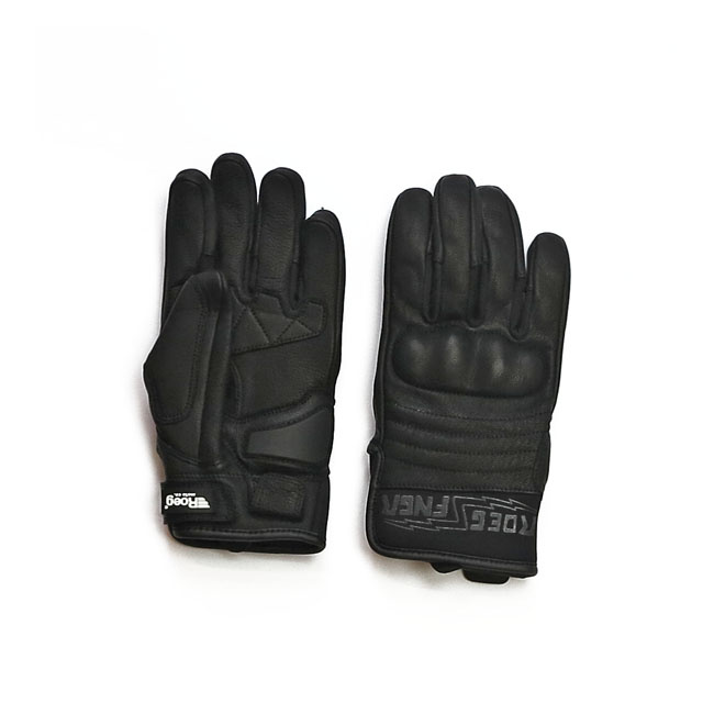 Roeg Fngr All-Leather Gloves Black Male Eu Size L