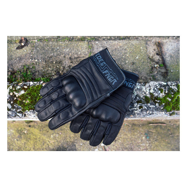 Roeg Fngr All-Leather Gloves Black Male Eu Size L