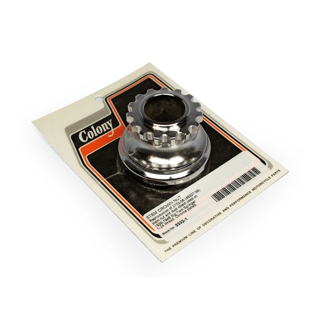 Colony, Stem Crown Nut. Chrome 39-48 B.T.