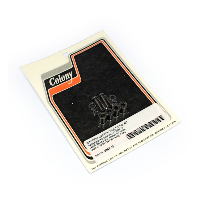 Colony, Ignition Switch Mount Kit. Black 39-46 All H-D V-Twin