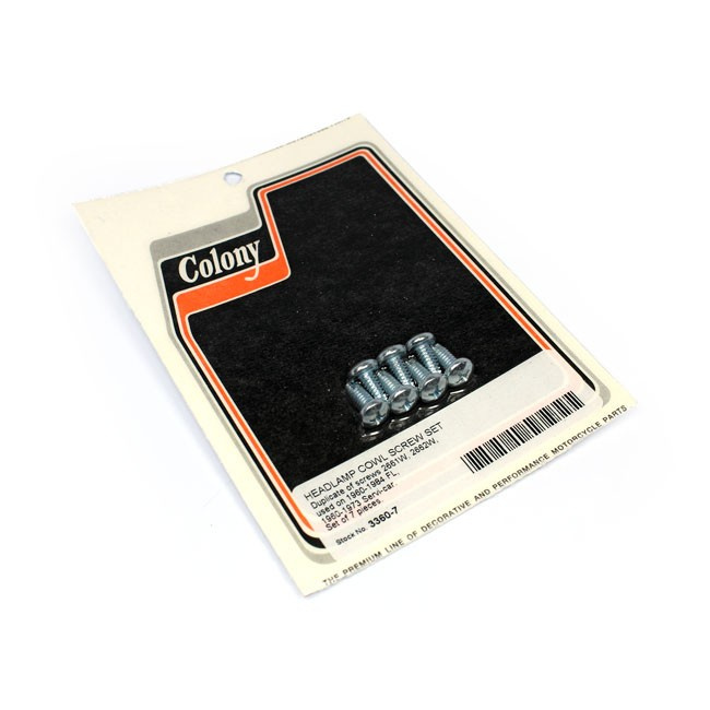 Colony, Fl, Flh Headlamp Housing Screw Kit 60-84 Fl, 60-73 Servi-Car