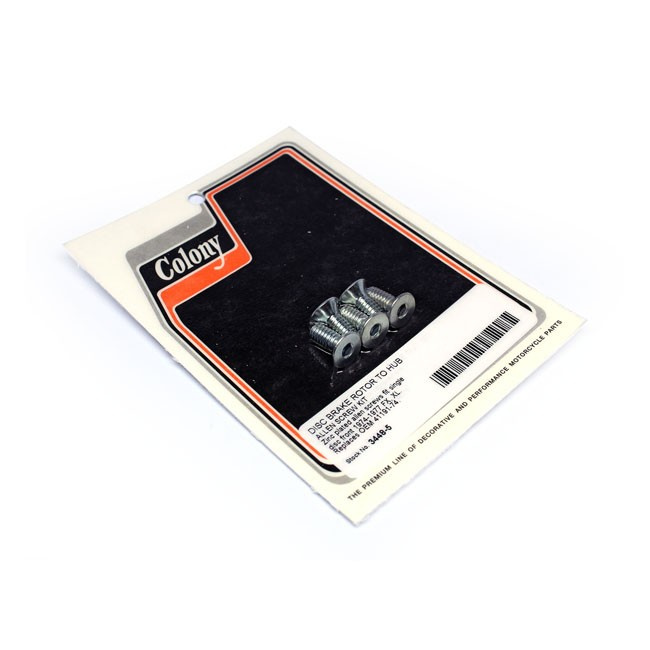 Colony, Front Brake Rotor Bolt Kit. Zinc 74-77 Fx, Xl. Front Cast Whee