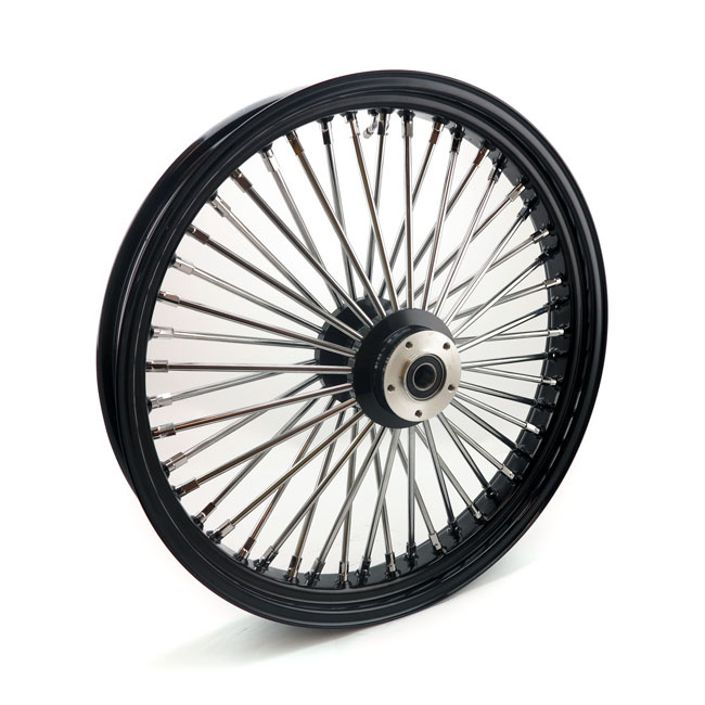 Mcs Radial 48 Fat Spoke Front Wheel 3.50 X 23 Df Black Custom Applicat