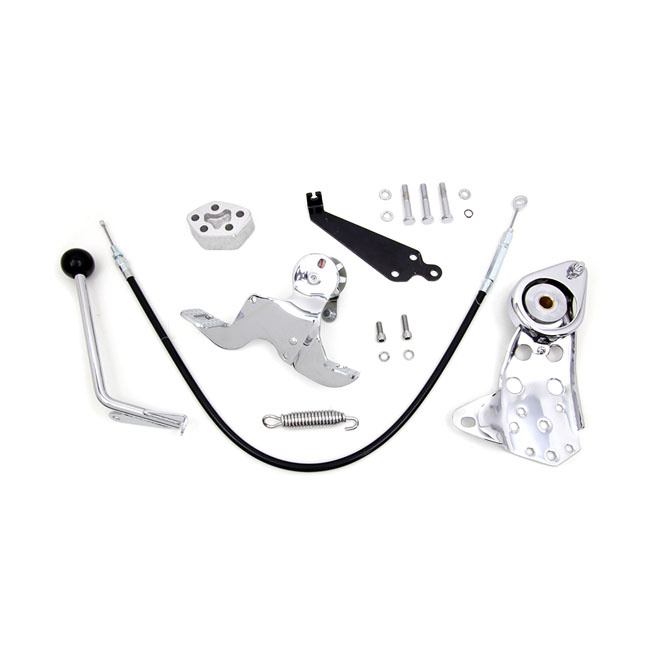 Jockey Shifter Conversion Kit. Chrome 89-99 Fxst Evo Softail Without F