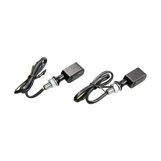 Fastline, Led Turn Signal Set. Black, Smoke Lens Universal