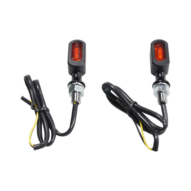 Fastline, Led 3-1 Taillight/Turn Signals.  Black/Amber Lens Universal