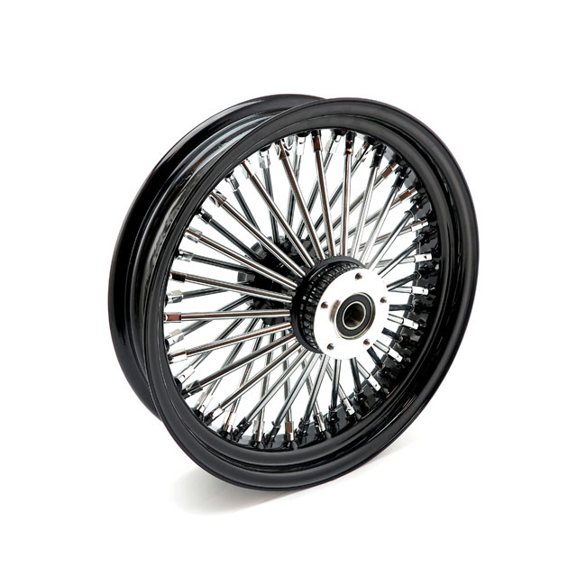 Mcs Radial 48 Fat Spoke Front Wheel 3.50 X 16 Df Black 00-07 Touring(N