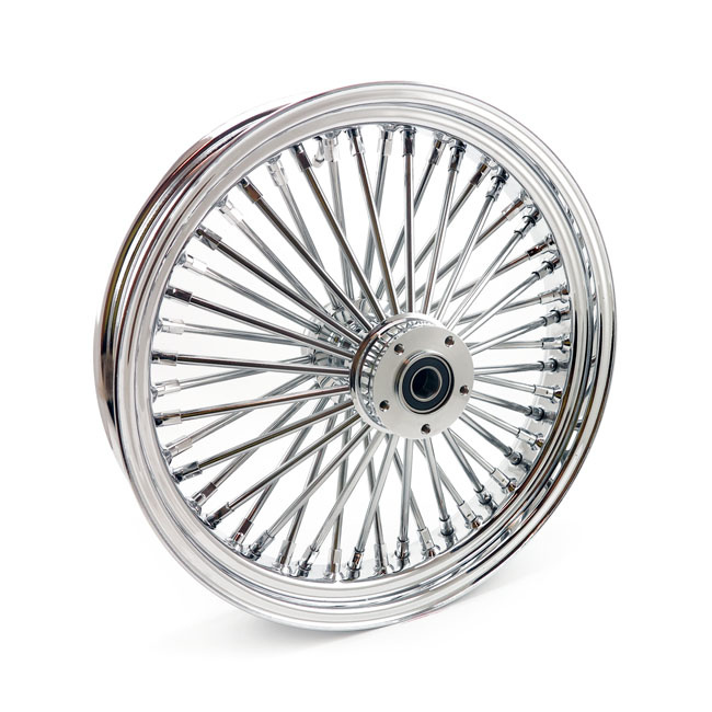 Mcs Radial 48 Fat Spoke Front Wheel 3.50 X 18 Df Chrome 00-07 Touring,
