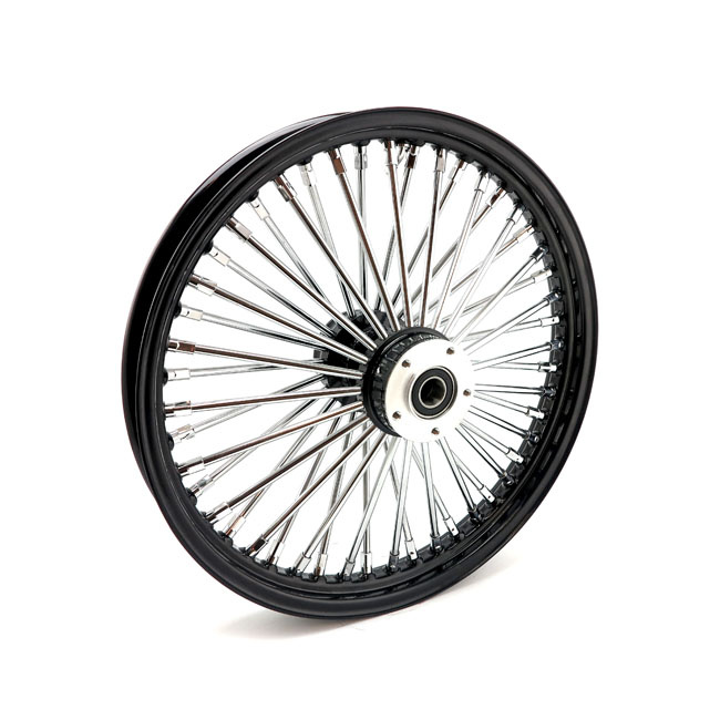 Mcs Radial 48 Fat Spoke Front Wheel 2.15 X 19 Df Black Custom Applicat