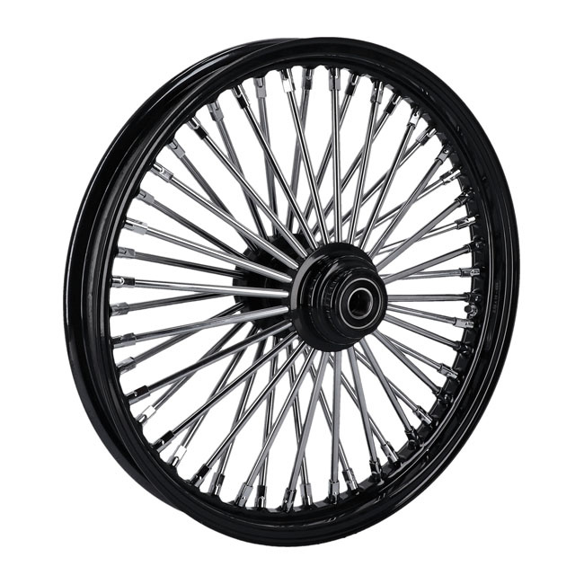 Mcs Radial 48 Fat Spoke Front Wheel 2.15 X 19 Sf Black 04-05 Fxdwg Sf