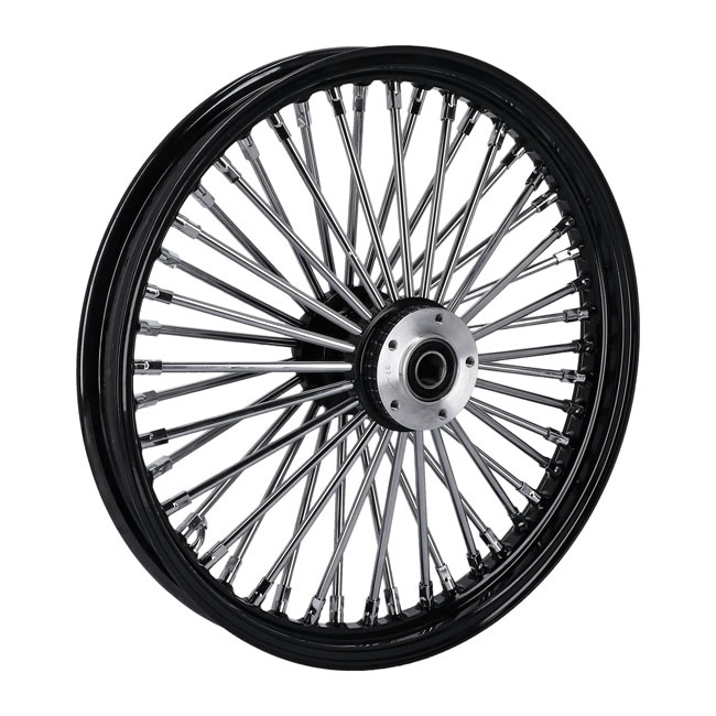Mcs Radial 48 Fat Spoke Front Wheel 2.15 X 19 Sf Black 04-05 Fxdwg Sf