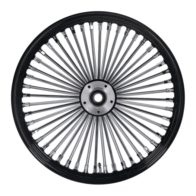 Mcs Radial 48 Fat Spoke Front Wheel 2.15 X 19 Sf Black 04-05 Fxdwg Sf