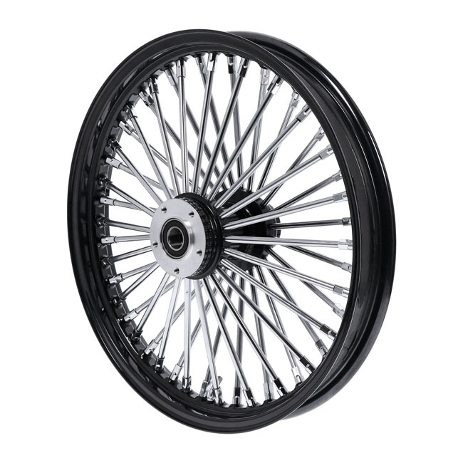 Mcs Radial 48 Fat Spoke Front Wheel 2.15 X 19 Sf Black 04-05 Fxdwg Sf