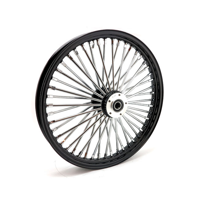 Mcs Radial 48 Fat Spoke Front Wheel 2.15 X 21 Sf Black 04-05 Fxdwg Sf