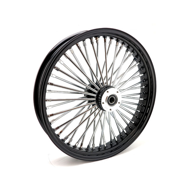 Mcs Radial 48 Fat Spoke Front Wheel 3.50 X 21 Df Black 00-07 Touring