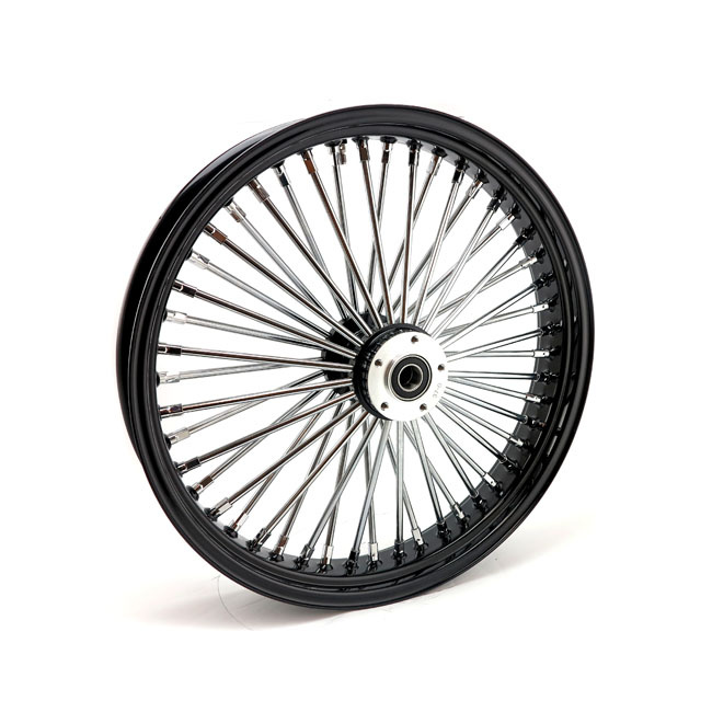 Mcs Radial 48 Fat Spoke Front Wheel 3.50 X 21 Sf Black 04-05 Fxdwg Sf