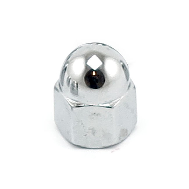 Colony, 1/4-20 Acorn Nuts Chrome. Low Crown