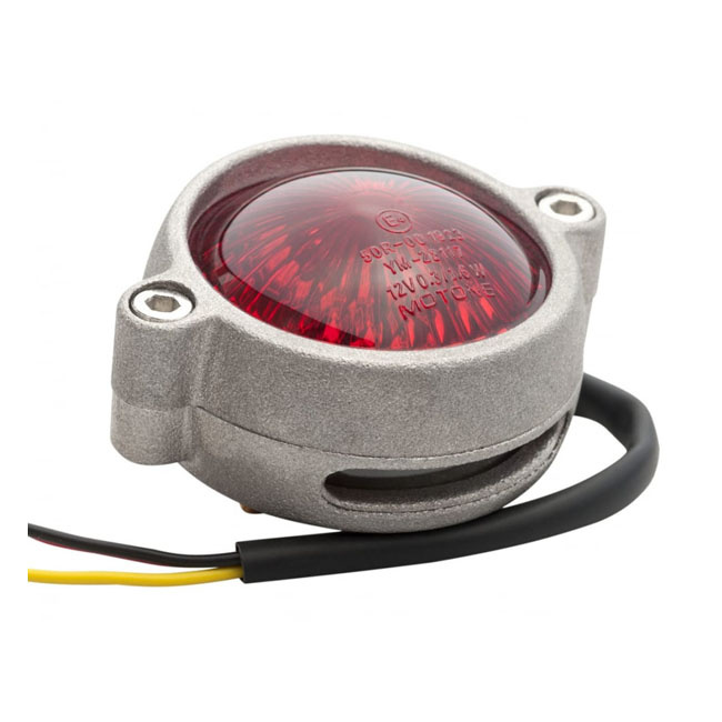 Motone, Eldorado Led Taillight. Shot Blast, No Bracket. Ece