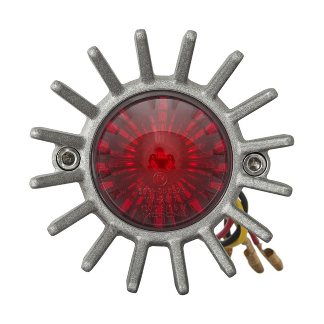 Motone, Big Fin Led Taillight. Shot Blast, No Bracket. Ece