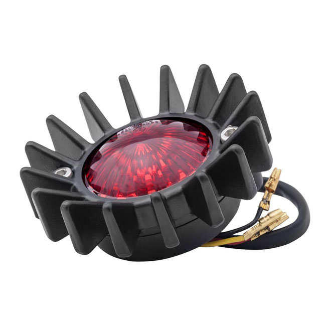 Motone, Big Fin Led Taillight. Black, No Bracket. Ece