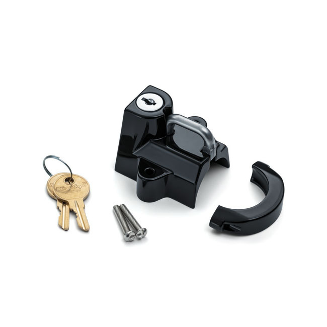 Kuryakyn, Helmet Lock. 32-38Mm, Gloss Black 1-1/4