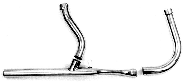 Avgassystem 2-1 originaltyp Panhead, Paughco