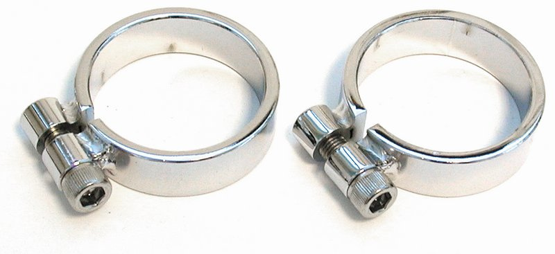 Avgasklammer, topp, XL, kromade