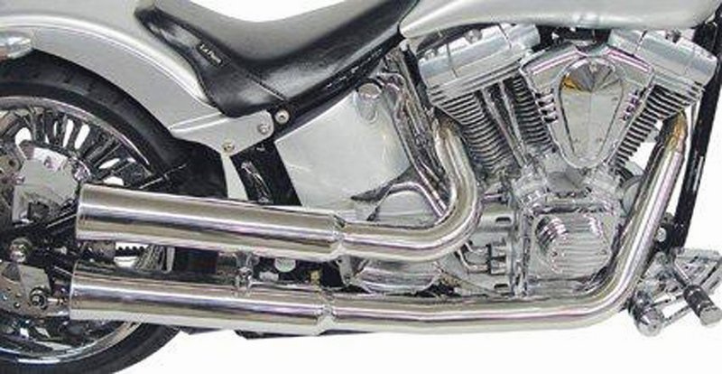 2-2 Avgassystem Softail 86-06, Euro 2, polerad rostfritt, 130-250 d�ck
