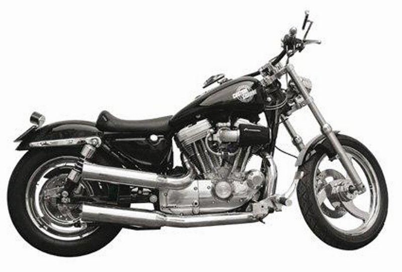 2-2 Exhaust system Sportster 86-03, Euro 2, polished s/s