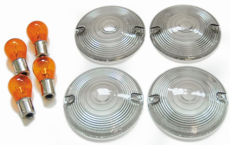 Flata r�kf�rgade blinkersglas FLST Heritage/FLT/FLH 86-upp