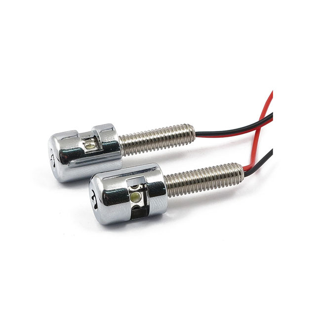 Nummerskyltsbelysning med vit LED lampa (par)