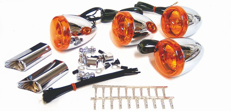 Blinkerssats Deuce Softail 00-02/XL 90-02/Dyna 91-02, oran