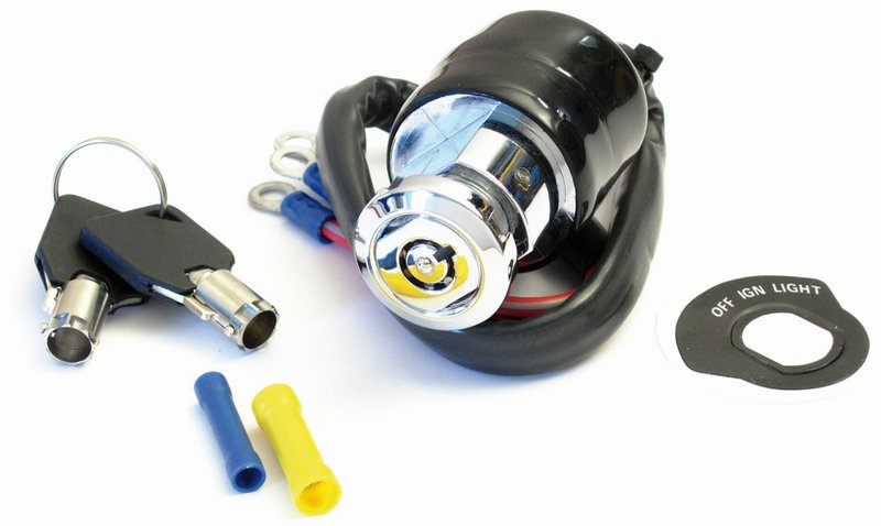 Ignition switch, 3 positions, custom with round key