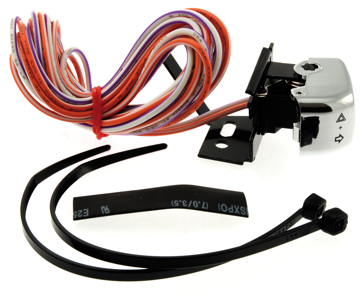 Switch left turn signal 96-up,all models, chrome