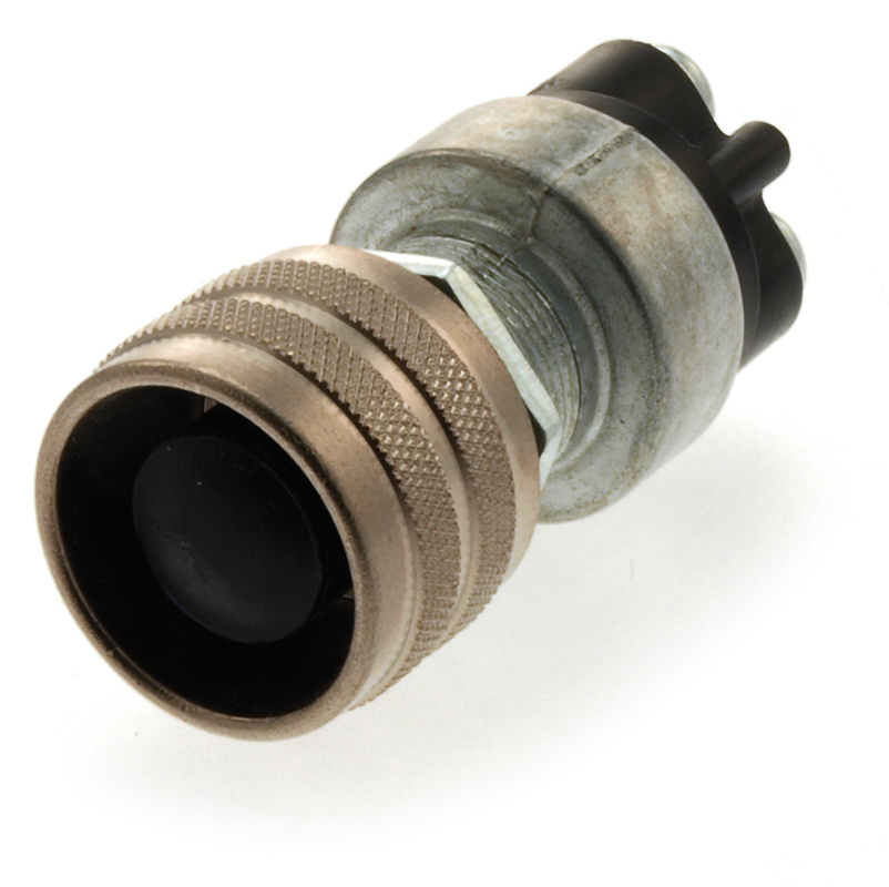 Startknapp, universal 60 Amp tryckstr�mbrytare, kromad. Kr�ver EJ rel�