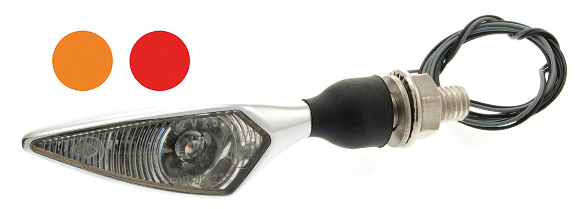 Kellermann Micro Rhomus DF Chrome, blink/bak&broms  E-m�rkt, v�nster